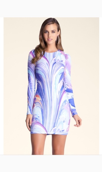 Bebe Painted Printed Bodycon Dress Mini - Picture 3 of 4